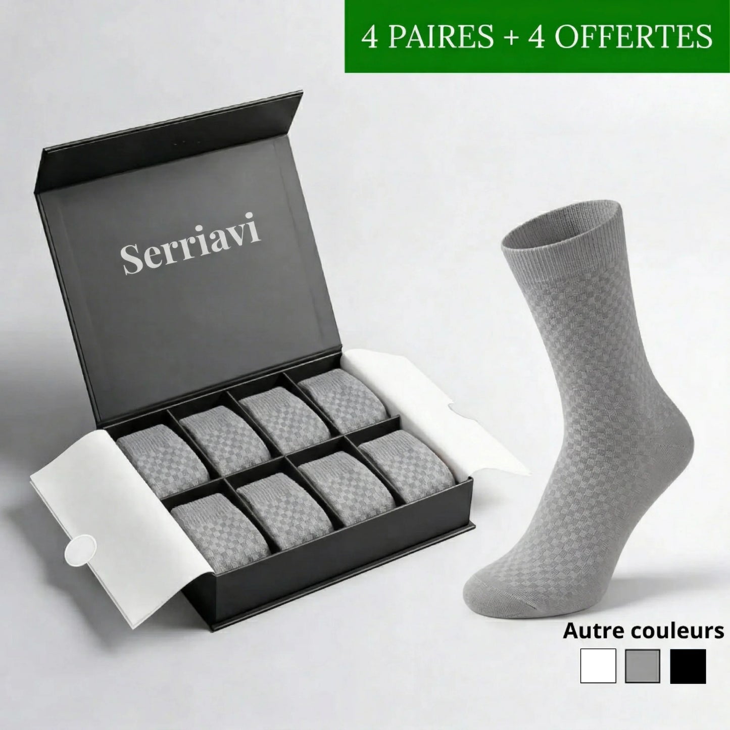 Pack x4 chaussettes en fibre de bambou