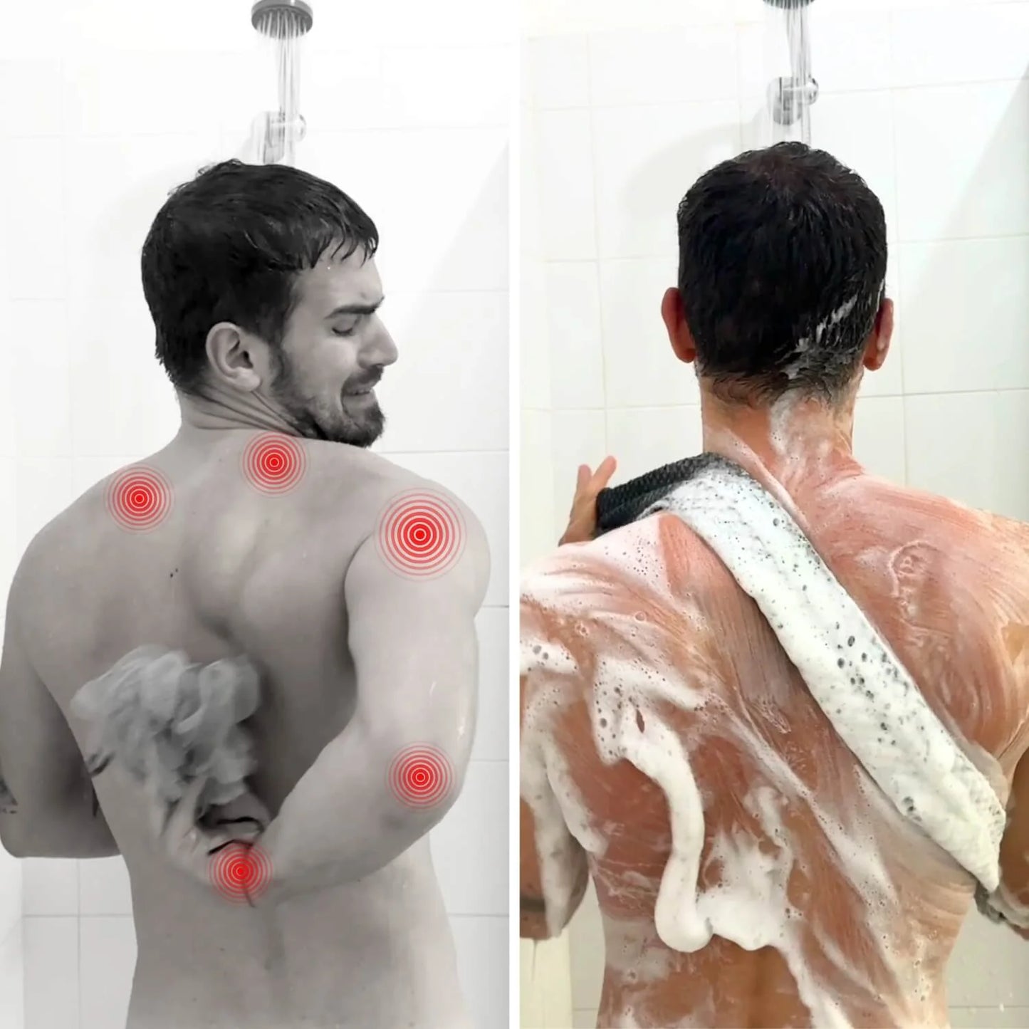 Gant exfoliant en charbon de bambou