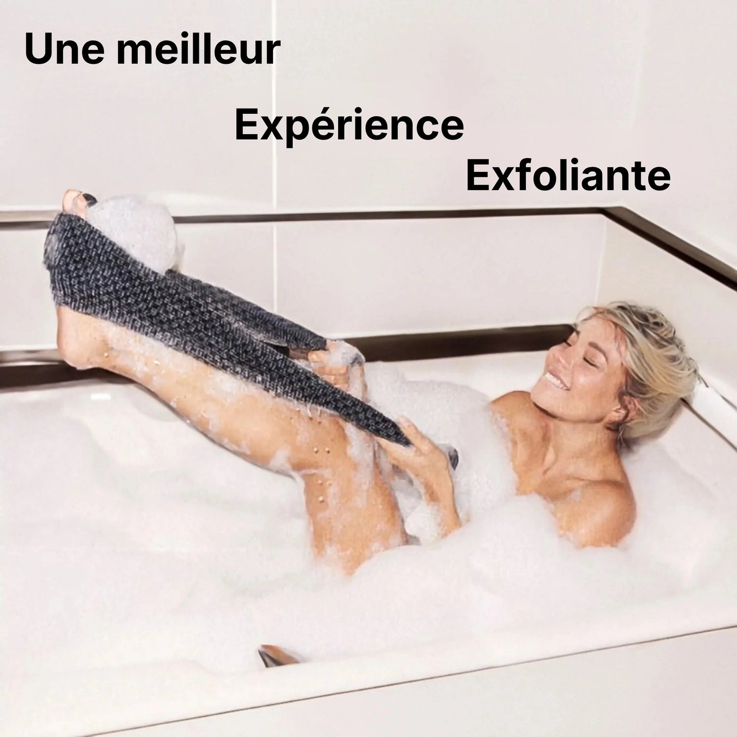 Gant exfoliant en charbon de bambou
