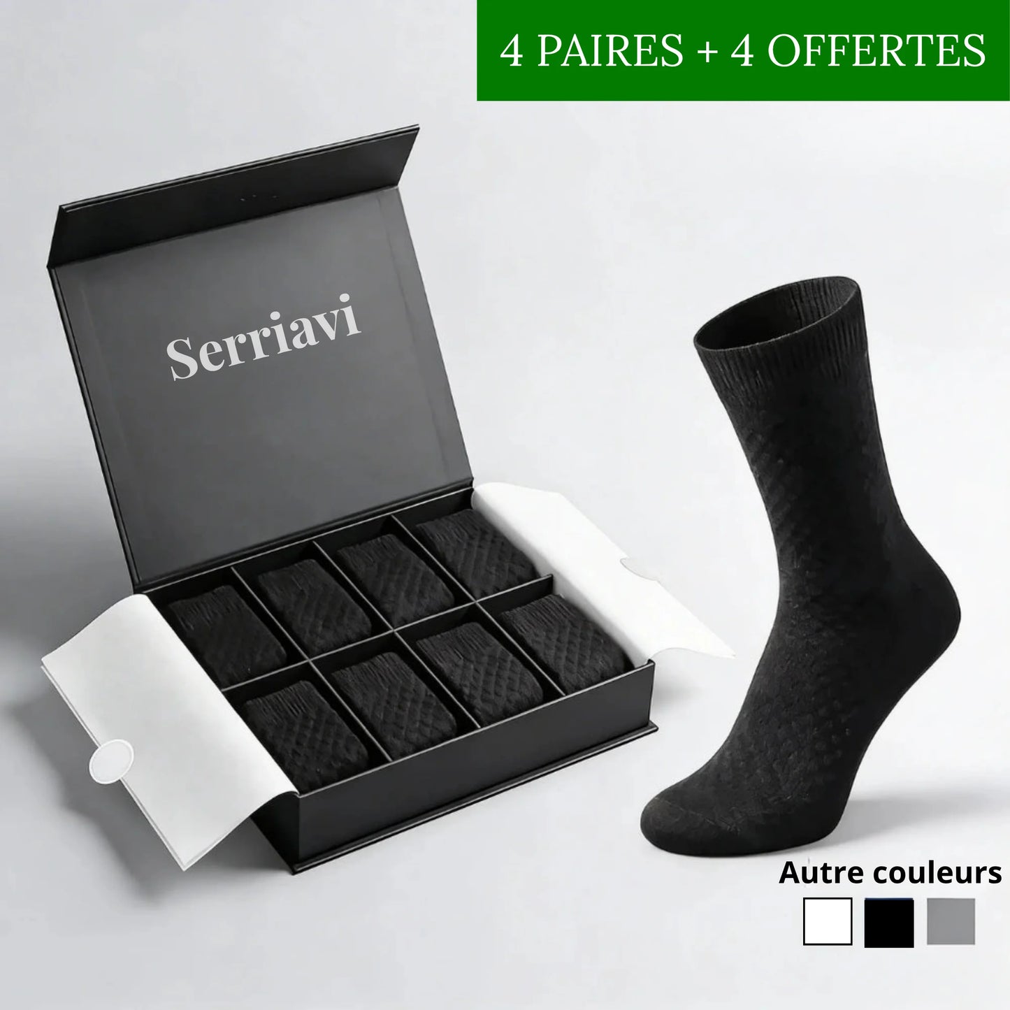 Pack x4 chaussettes en fibre de bambou