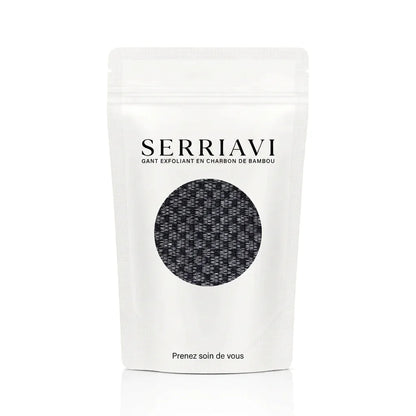 Gant exfoliant en charbon de bambou