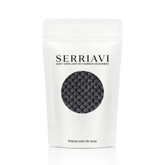 Gant exfoliant en charbon de bambou